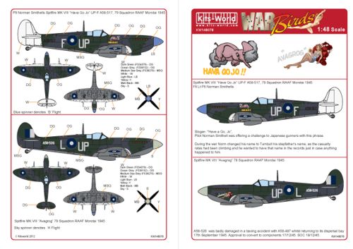 Kits-World KW148078 1:48 Supermarine Spitfire Mk.VIII