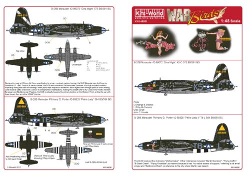 Kits-World KW148081 1:48 Martin B-26B Marauder