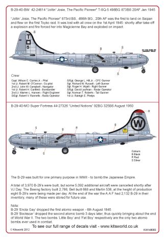 Kits-World KW148083 1:48 Boeing B-29A Superfortress