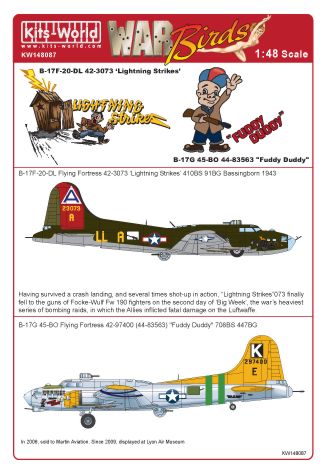 Kits-World KW148087 1:48 Boeing B-17 Flying Fortress