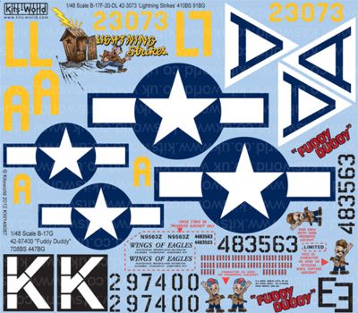 Kits-World KW148087 1:48 Boeing B-17 Flying Fortress