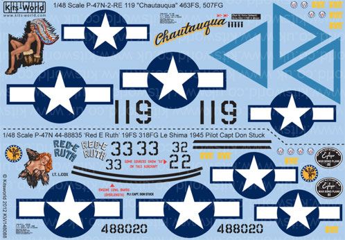 Kits-World KW148088 1:48 Republic P-47N Thunderbolt
