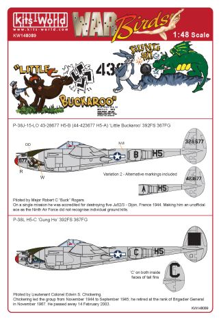 Kits-World KW148089 1:48 Lockheed P-38J Lightning