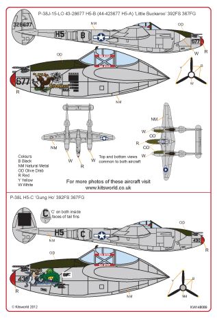 Kits-World KW148089 1:48 Lockheed P-38J Lightning