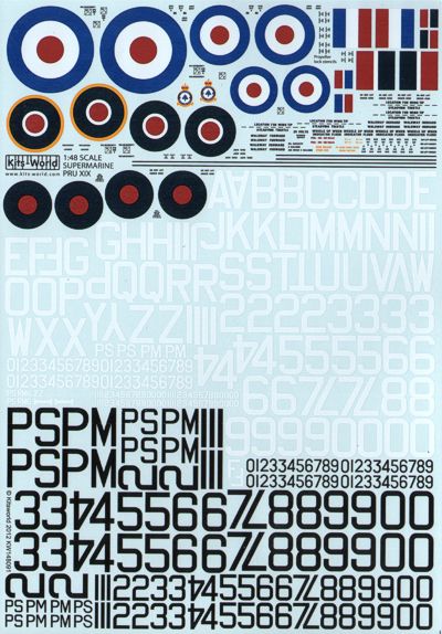 Kits-World KW148091 1:48 Supermarine Spitfire Mk.XIX