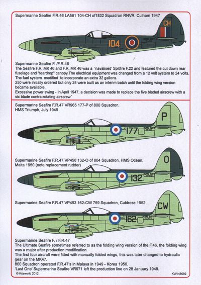 Kits-World KW148092 1:48 Supermarine Seafires