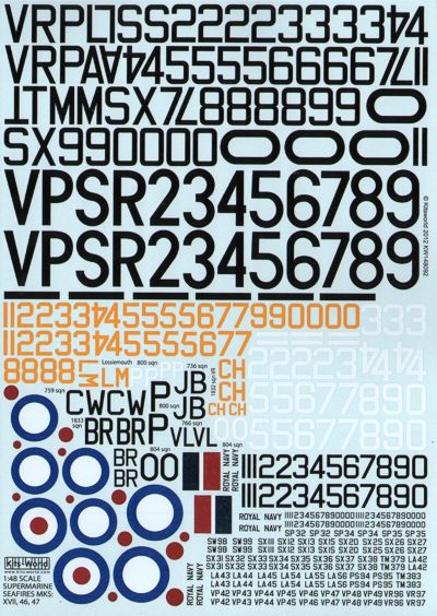 Kits-World KW148092 1:48 Supermarine Seafires