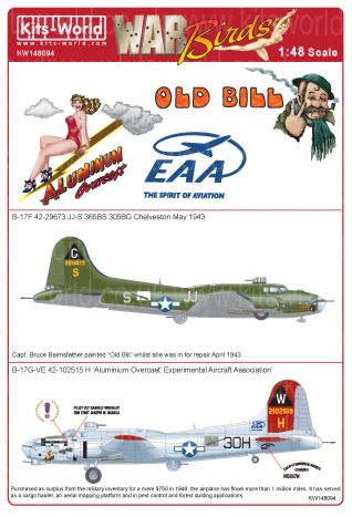 Kits-World KW148094 1:48 Boeing B-17F/G Flying Fortress