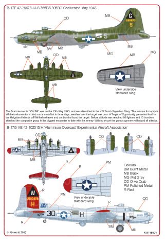 Kits-World KW148094 1:48 Boeing B-17F/G Flying Fortress