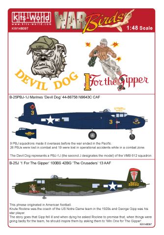 Kits-World KW148097 1:48 North-American B-25J Mitchell