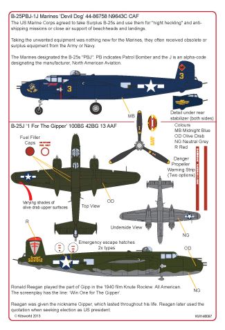 Kits-World KW148097 1:48 North-American B-25J Mitchell