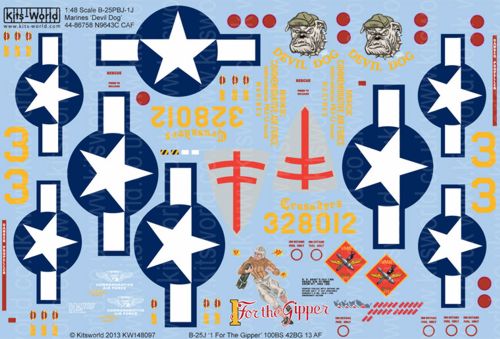 Kits-World KW148097 1:48 North-American B-25J Mitchell