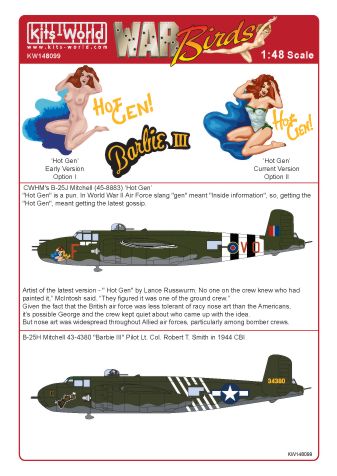 Kits-World KW148099 1:48 North-American B-25J Mitchell