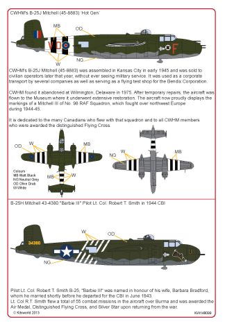 Kits-World KW148099 1:48 North-American B-25J Mitchell