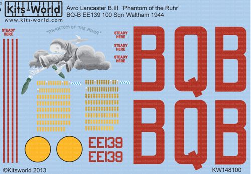 Kits-World KW148100 1:48 Avro Lancaster B.I/III