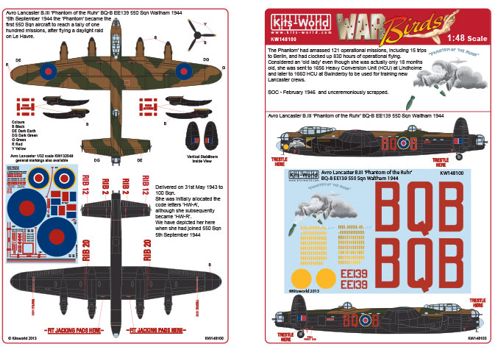 Kits-World KW148100 1:48 Avro Lancaster B.I/III