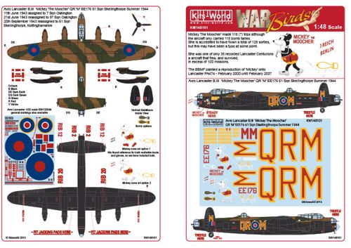 Kits-World KW148101 1:48 Avro Lancaster B.I/III