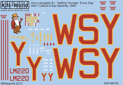 Kits-World KW148103 1:48 Avro Lancaster B.I/III