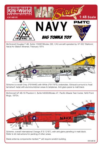 Kits-World KW148105 1:48 McDonnell F-4B Phantom