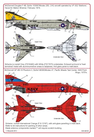 Kits-World KW148105 1:48 McDonnell F-4B Phantom