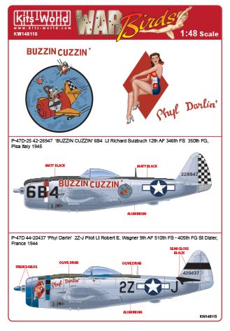 Kits-World KW148115 1:48 Republic P-47D Thunderbolt