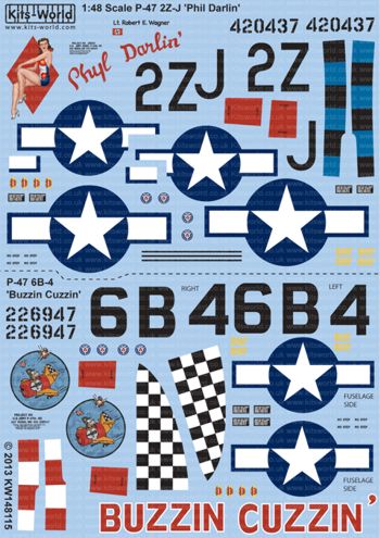 Kits-World KW148115 1:48 Republic P-47D Thunderbolt