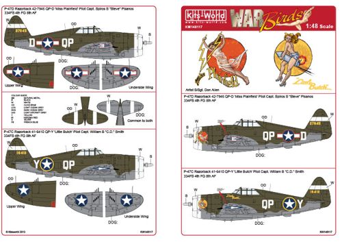 Kits-World KW148117 1:48 Republic P-47D Thunderbolt