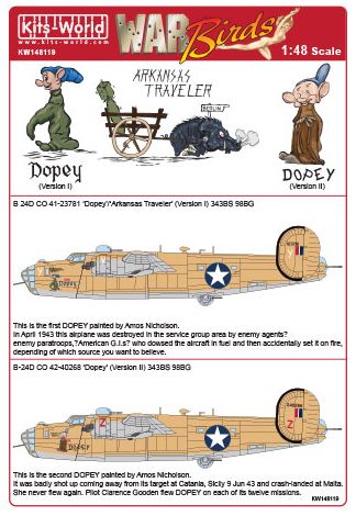 Kits-World KW148119 1:48 Consolidated B-24D Liberator