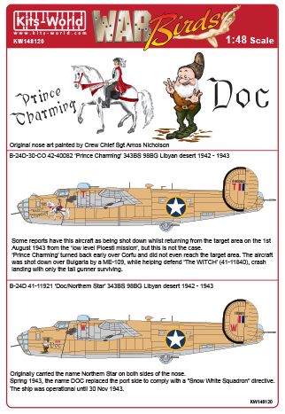 Kits-World KW148120 1:48 Consolidated B-24D Liberator