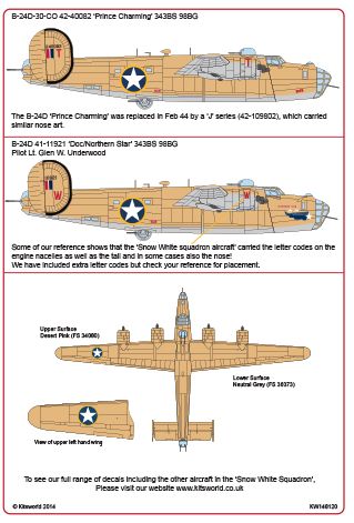 Kits-World KW148120 1:48 Consolidated B-24D Liberator