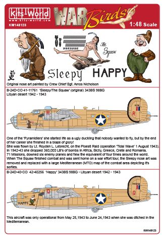 Kits-World KW148123 1:48 Consolidated B-24D Liberator