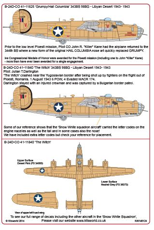 Kits-World KW148124 1:48 Consolidated B-24D Liberator