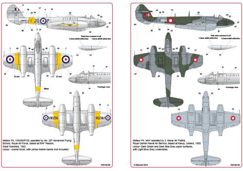 Kits-World KW148129 1:48 Gloster Meteor F.4