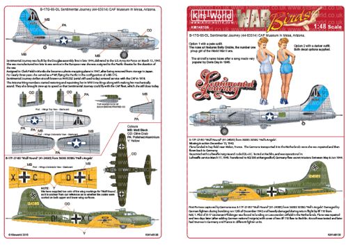 Kits-World KW148135 1:48 Boeing B-17G Flying Fortress