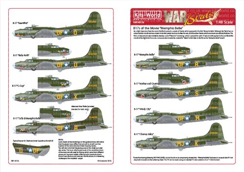 Kits-World KW148136 1:48 Boeing B-17F/G Flying Fortress