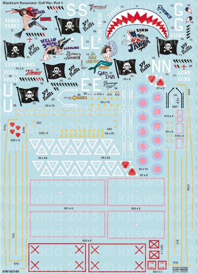 Kits-World KW148140 1:48 Gulf War Part 1 Blackburn Buccaneers 1991-2016 25th Anniversary Edition