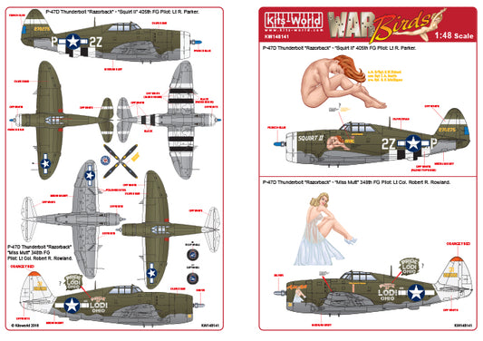 Kits-World KW148141 1:48 Republic P-47D Thunderbolt
