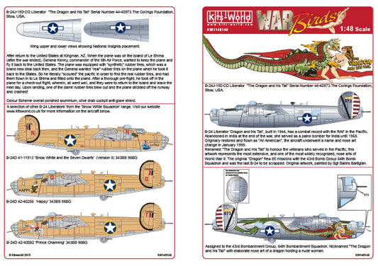 Kits-World KW148149 1:48 Consolidated B-24J Liberator
