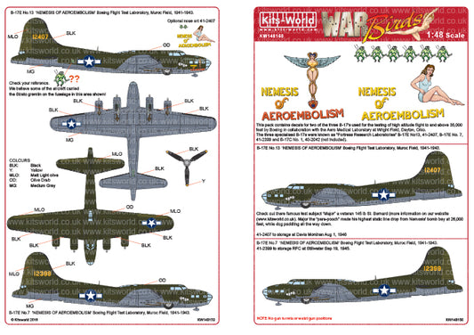 Kits-World KW148150 1:48 Boeing B-17E Flying Fortress