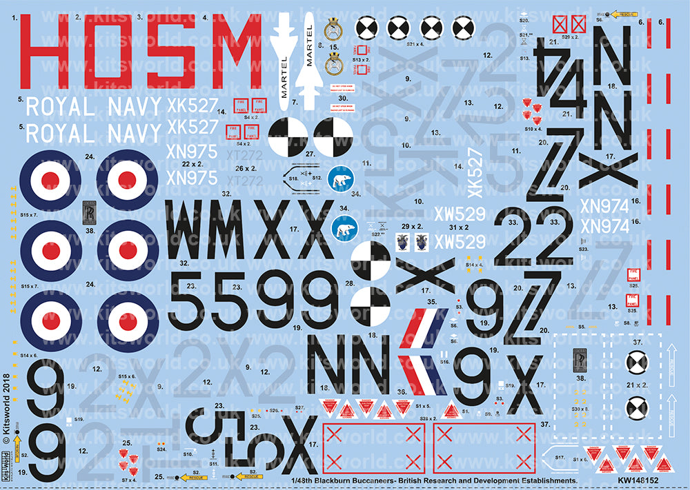 Kits-World KW148152 1:48 Blackburn Buccaneers S. Mk.2/Mk.2A/Mk.2B