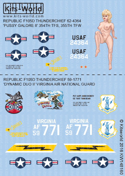 Kits-World KW148160 1:48 Republic F-105 Thunderchief