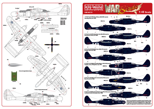 Kits-World KW148170 1:48 Northrop P-61A-10 Black Widow