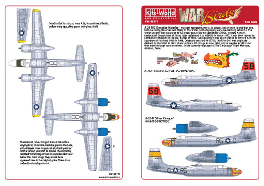 Kits-World KW148171 1:48 Douglas A-26C Douglas Invaders