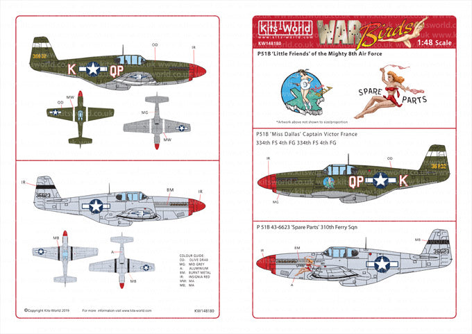 Kits-World KW148180 1:48 North-American P-51B Mustang