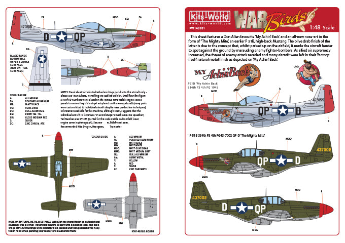 Kits-World KW148181 1:48 North-American P-51B Mustang