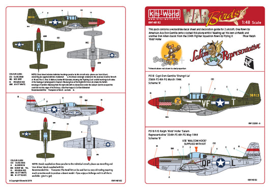 Kits-World KW148182 1:48 North-American P-51B Mustang