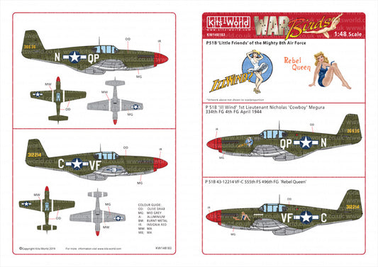 Kits-World KW148183 1:48 North-American P-51B Mustang