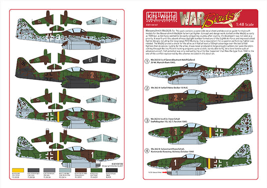 Kits-World KW148187 1:48 Messerschmitt Me-262 Schwalbe Specialists Set 2