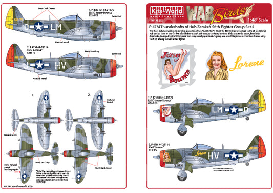 Kits-World KW148203 1:48 Republic Razorback P-47's of the 56th Fighter Group Set 4