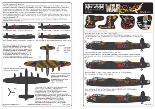 Kits-World KW172030 1:72 Avro Lancaster B.I/III